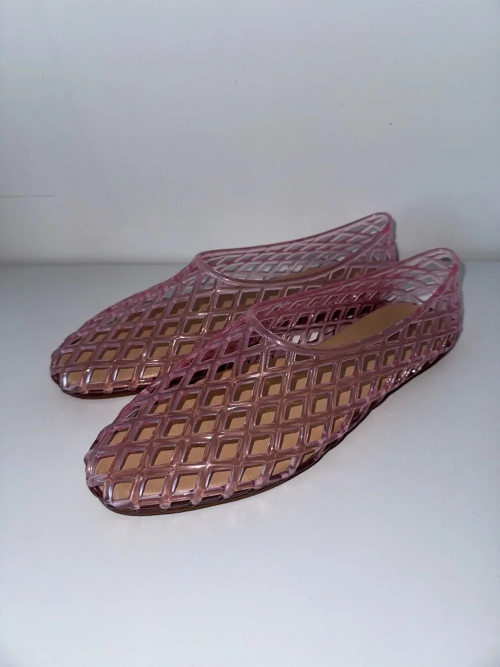 TENDANCE - Pink Jelly Lattice Slip-On Flats size 8 - Picture 10 of 11